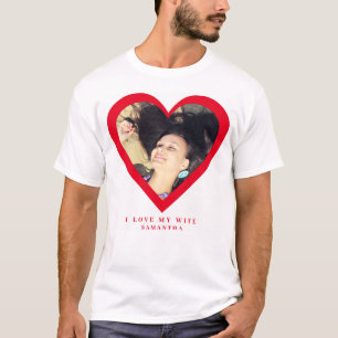 I love My Wife Custom Photo T-Shirt