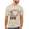 I Love My WIFE Custom T-shirt in Brown 