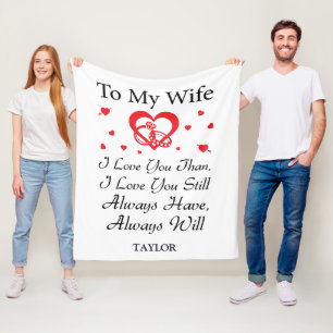 I love My Wife Fleece Blanket
