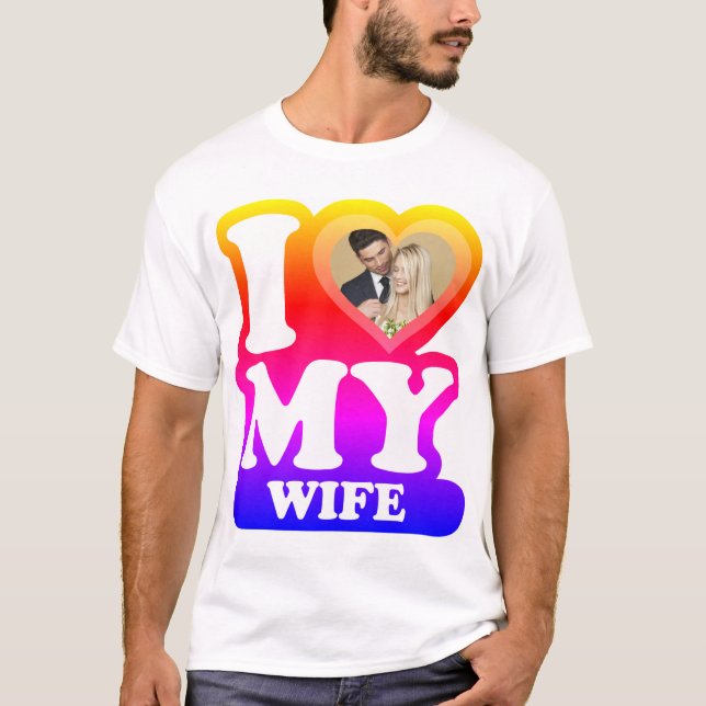 I Love My Wife Ipanema - Custom Photo Personalized T-Shirt (Front)