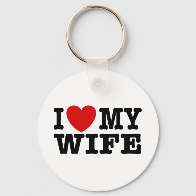 I Love My Wife Keychain (Front)
