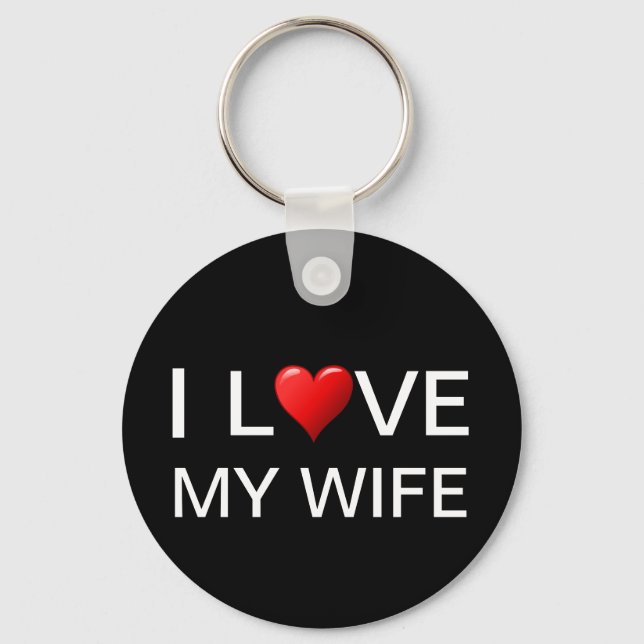 I LOVE MY WIFE KEYCHAIN (Front)