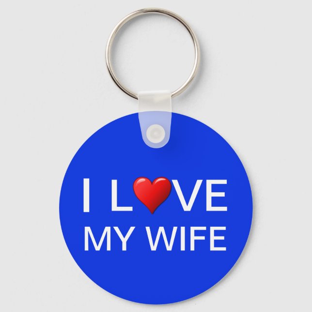 I LOVE MY WIFE KEYCHAIN (Front)