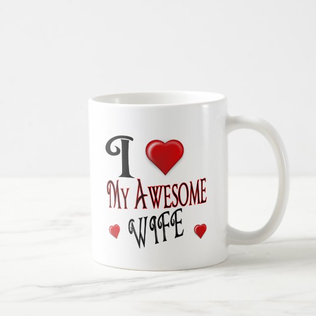 I Love My Wife Logo popular affordable Coffee Mug (Right)