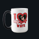I Love My Wife Personalized Color Morph Mug<br><div class="desc">I Love My Wife Personalized Photo and Text</div>
