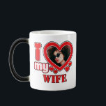 I Love My Wife Personalized Color Morph Mug<br><div class="desc">I Love My Wife Personalized Photo and Text</div>