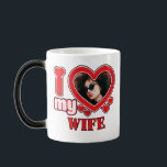 I Love My Wife Personalized Color Morph Mug<br><div class="desc">I Love My Wife Personalized Photo and Text</div>