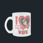 I Love My Wife Personalized Frosted Glass Coffee Mug<br><div class="desc">I Love My Wife Personalized Photo and Text</div>