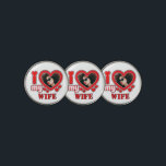 I Love My Wife Personalized Golf Ball Marker<br><div class="desc">I Love My Wife Personalized Photo and Text</div>