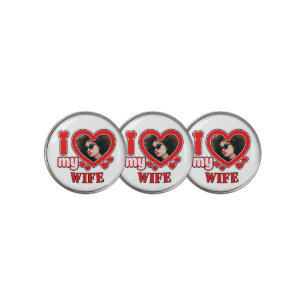 I Love My Wife Personalized Golf Ball Marker