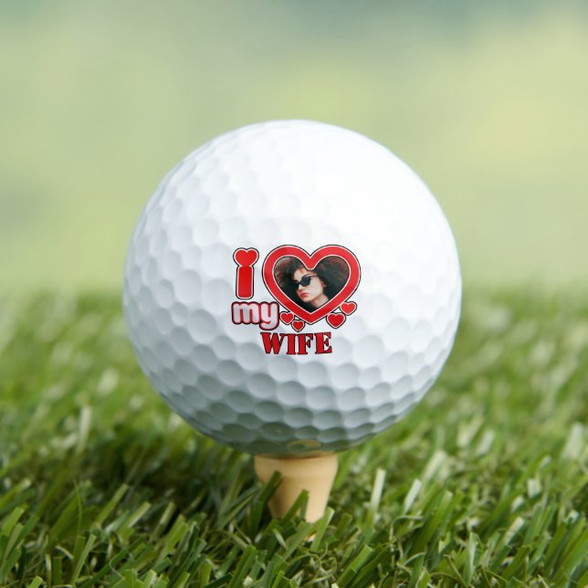 I Love My Wife Personalized Golf Balls (Insitu Tee)