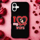 I Love My Wife Personalized iPhone 16 Plus Case<br><div class="desc">I Love My Wife Personalized Photo and Text</div>