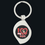 I Love My Wife Personalized Keychain<br><div class="desc">I Love My Wife Personalized Photo and Text</div>
