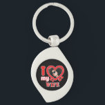 I Love My Wife Personalized Keychain<br><div class="desc">I Love My Wife Personalized Photo and Text</div>