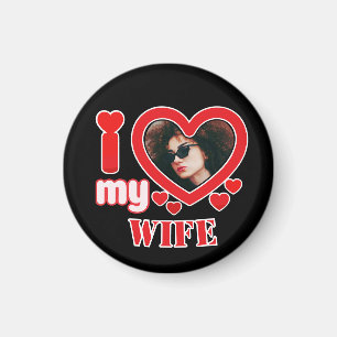I Love My Wife Personalized Magnet