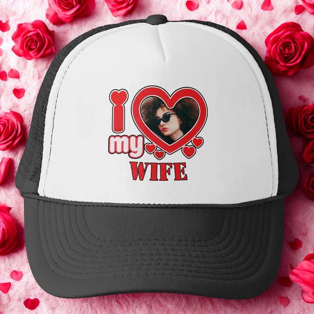 I Love My Wife Personalized Trucker Hat (Creator Uploaded)
