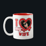 I Love My Wife Personalized Two-Tone Coffee Mug<br><div class="desc">I Love My Wife Personalized Photo and Text</div>