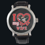 I Love My Wife Personalized Watch<br><div class="desc">I Love My Wife Personalized Photo and Text</div>