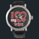 I Love My Wife Personalized Watch<br><div class="desc">I Love My Wife Personalized Photo and Text</div>