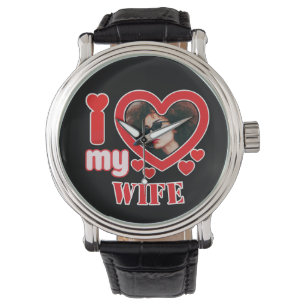 I Love My Wife Personalized Watch