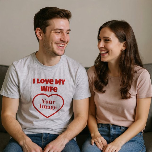 I Love My Wife Photo Tri-Blend Shirt (Creator Uploaded)