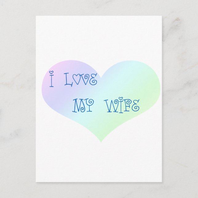 I Love My Wife Postcard (Front)