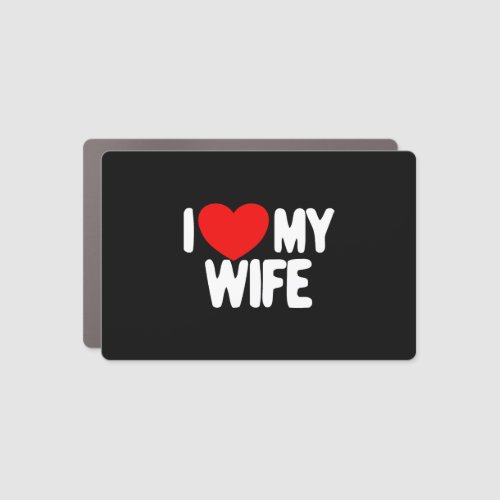 I Love My Wife Red Heart Husband I Love My Wife  Car Magnet