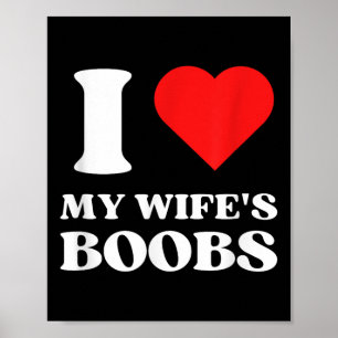 I Love My Wifes S Y2k Aesthetic Red Heart Poster