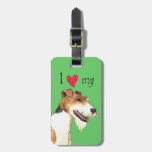I Love My Wire Fox Terrier Luggage Tag at Zazzle