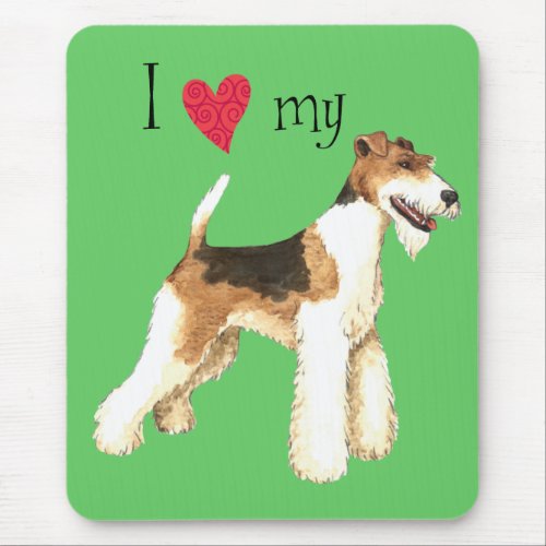 I Love my Wire Fox Terrier Mouse Pad