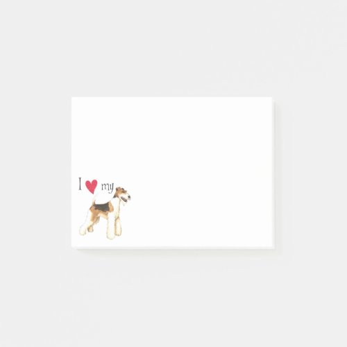I Love my Wire Fox Terrier Post_it Notes