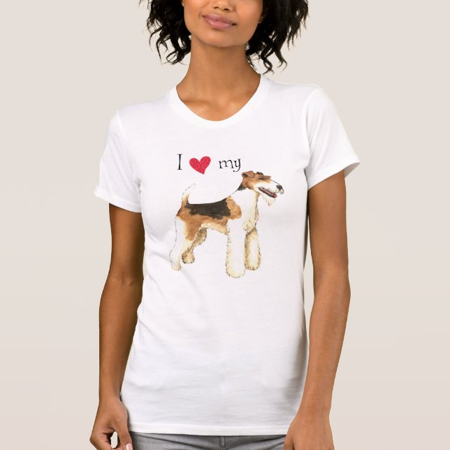 I Love my Wire Fox Terrier T-Shirt (Front)