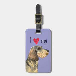 I Love my Wirehaired Dachshund Luggage Tag