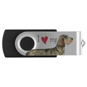 I love my Wirehaired Dachshund USB Flash Drive