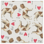I Love my Wirehaired Pointing Griffon Fabric