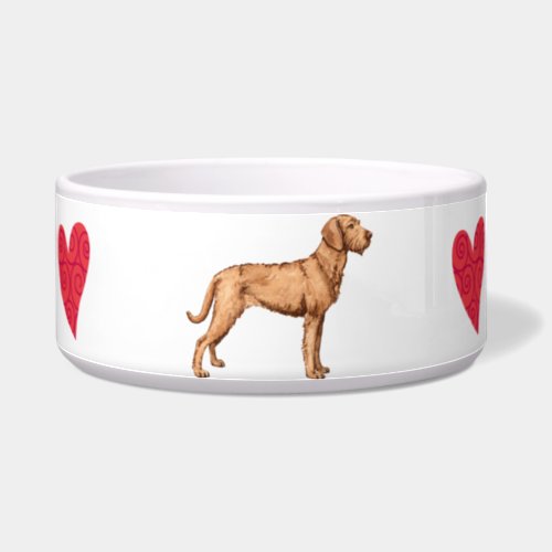 I Love my Wirehaired Vizsla Bowl