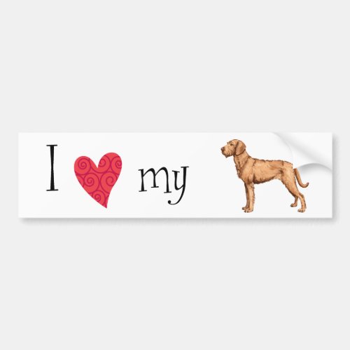 I Love my Wirehaired Vizsla Bumper Sticker