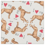 I Love my Wirehaired Vizsla Fabric