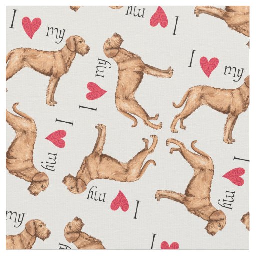 I Love my Wirehaired Vizsla Fabric