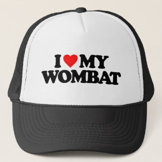 I LOVE MY WOMBAT TRUCKER HAT