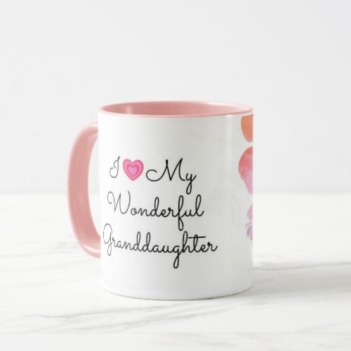 I Love My Wonderful Granddaughter pastel design Mug