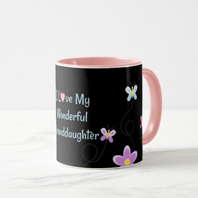 I Love My Wonderful Granddaughter, popular design Mug (Front Right)