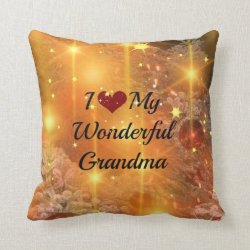 I Love My Wonderful Grandma, Christmas Sparkle Throw Pillow