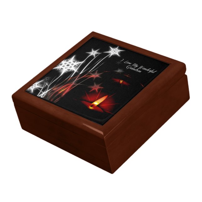 "I Love My Wonderful Grandson" custom keepsake Jew Gift Box (Side)