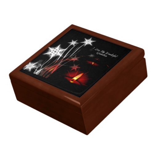 "I Love My Wonderful Grandson" custom keepsake Jewelry Box Zazzle