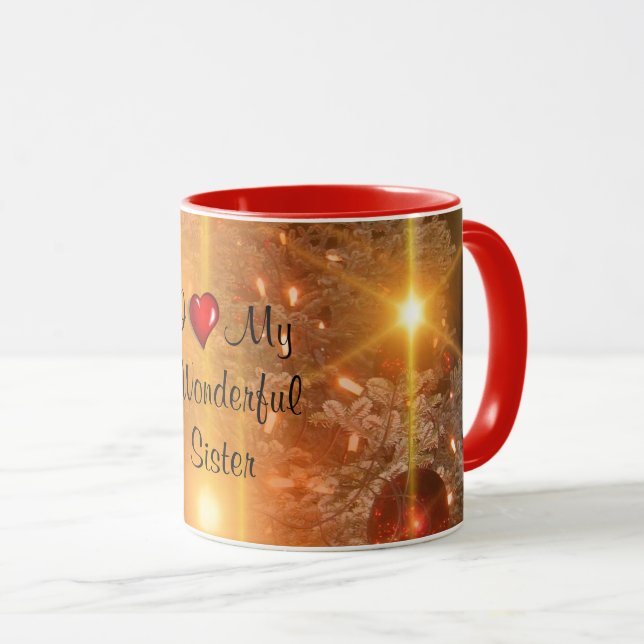 I Love My Wonderful Sister Mug (Front Right)