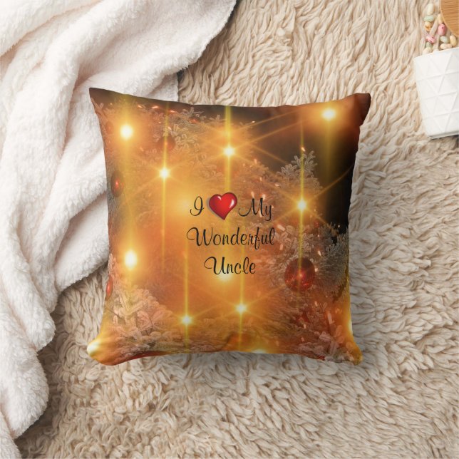 I Love My Wonderful Uncle Throw Pillow (Blanket)