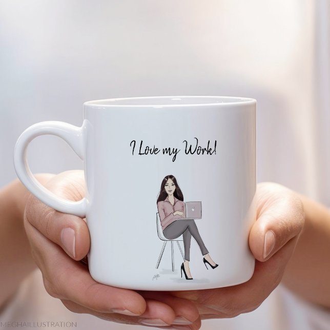 i love my work, bossy women, giant coffee mug (Creator Uploaded)