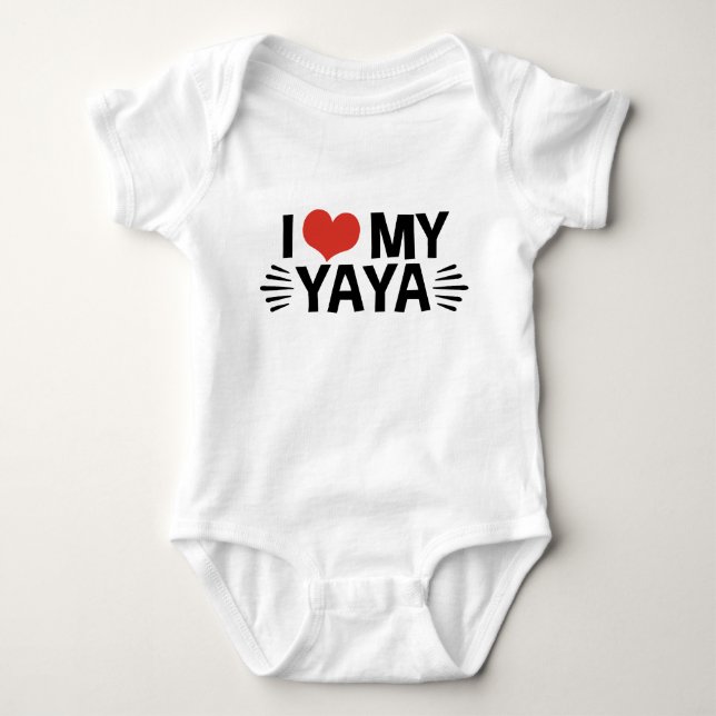 I Love My Yaya Baby Bodysuit (Front)