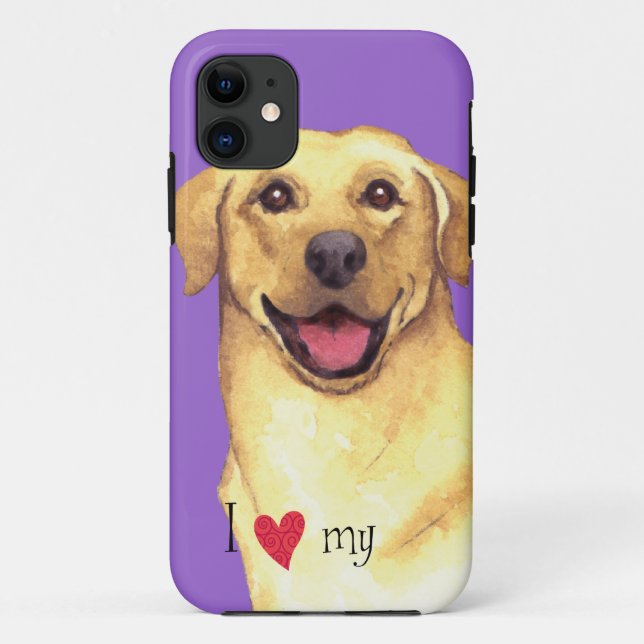 I Love my Yellow Lab Case-Mate iPhone Case (Back)